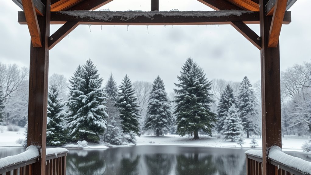 winter gazebo nature sounds