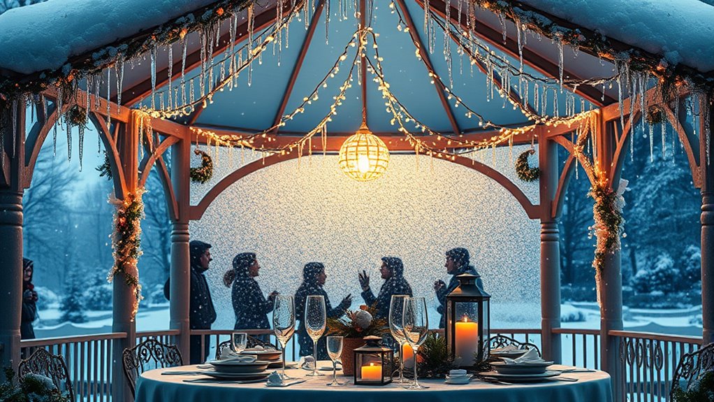 winter gazebo new year