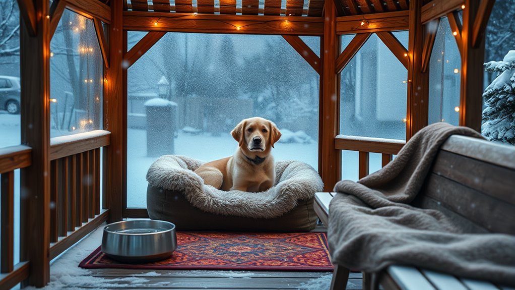 winter gazebo pet safety