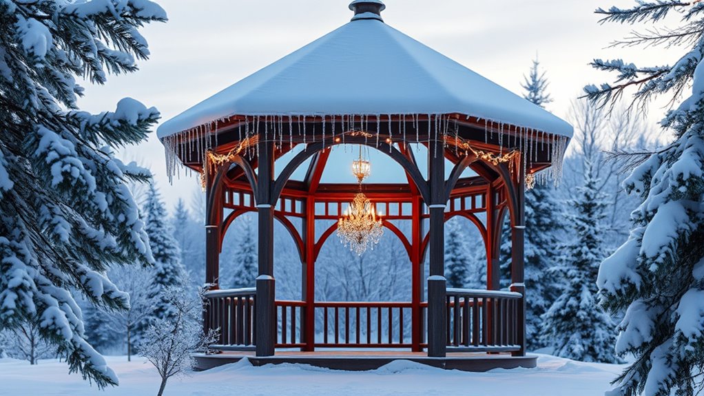 winter gazebo photo ideas
