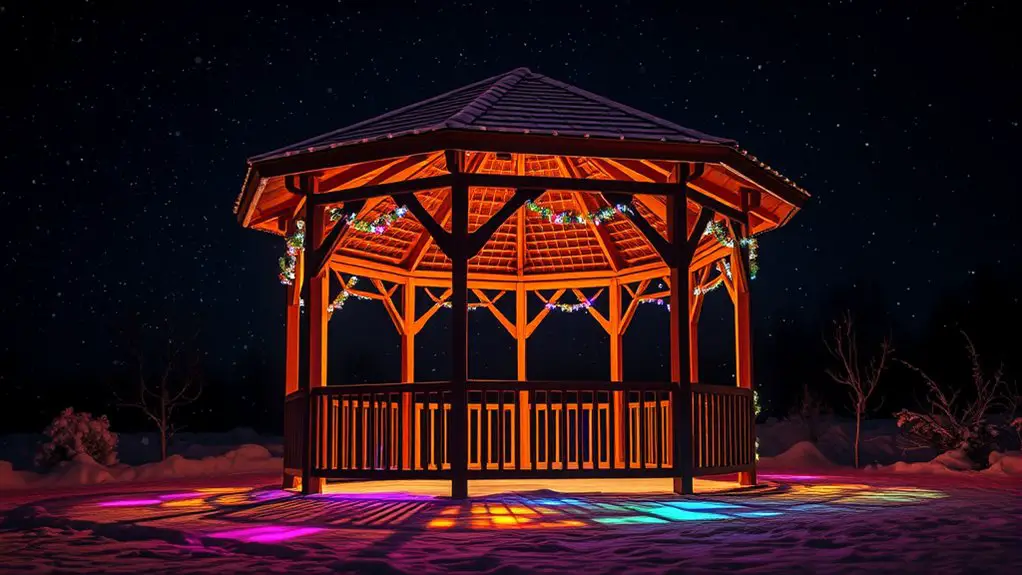 winter gazebo projector lights