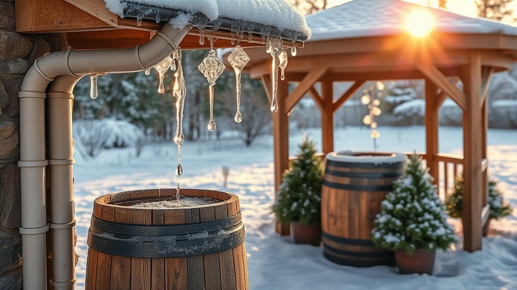 winter gazebo rainwater system