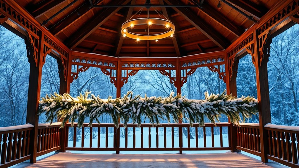 winter gazebo ring lights