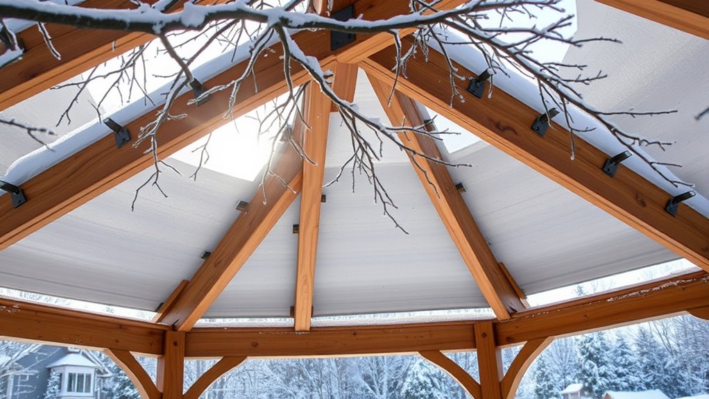 winter gazebo roof support