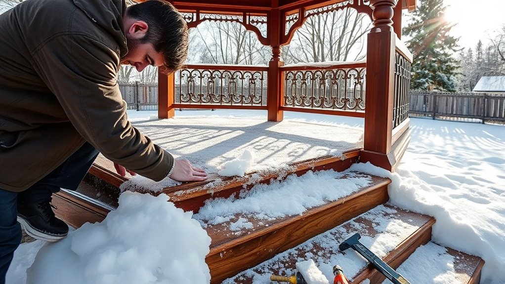 winter gazebo safety measures
