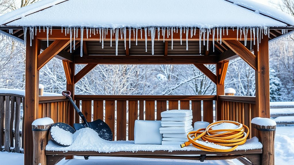 winter gazebo safety tips