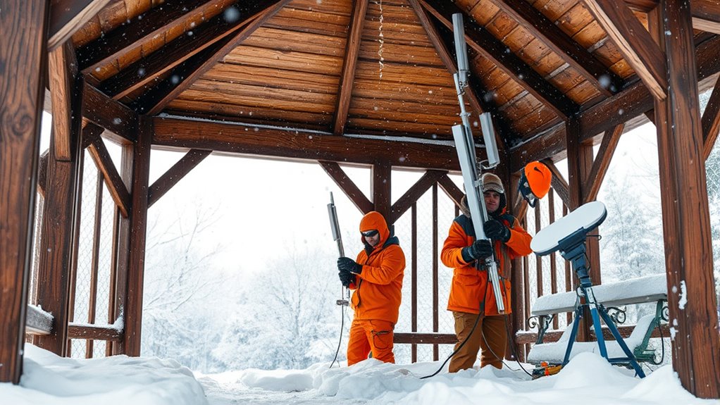 winter gazebo signal boosters