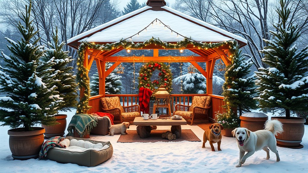winter gazebo spaces for pets