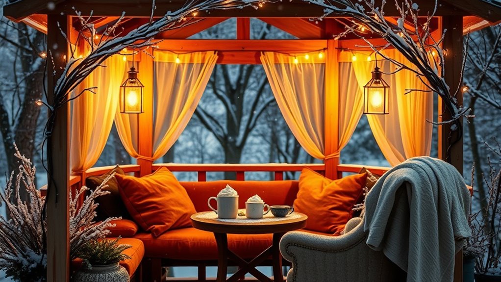 winter gazebo storytelling corners