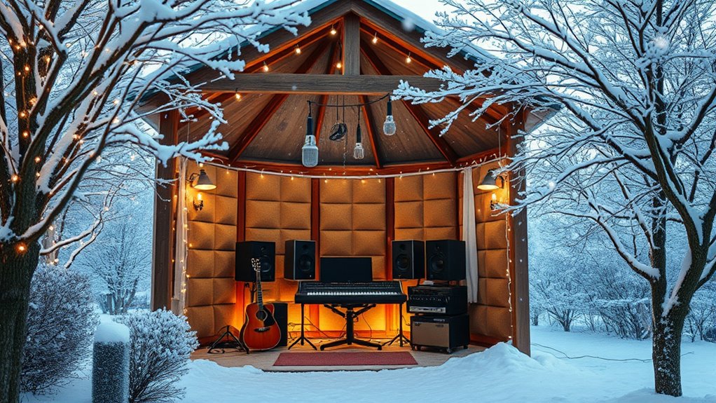 winter gazebo studio setup