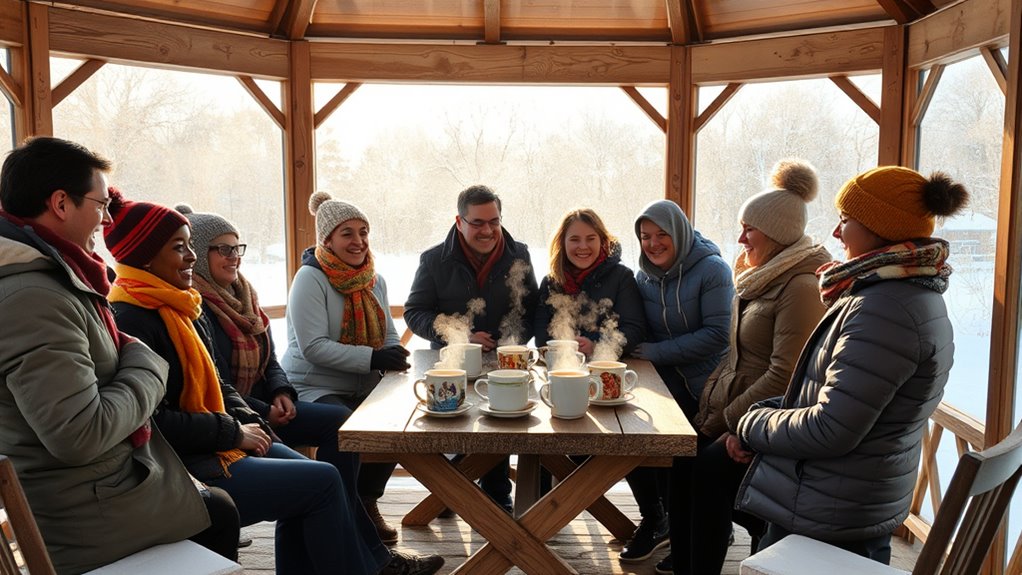 winter gazebo team building activities