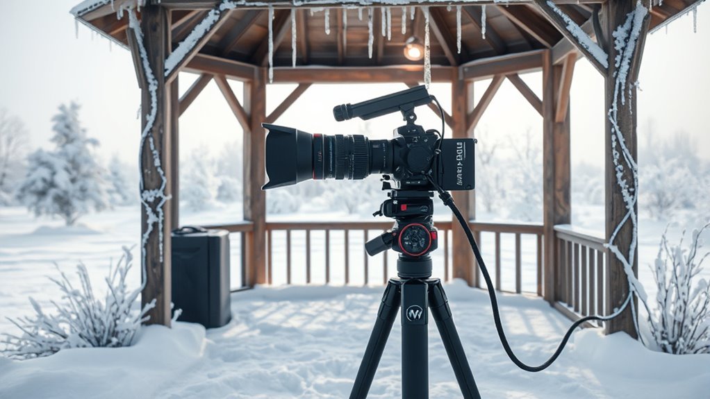 winter gazebo technology arrangement