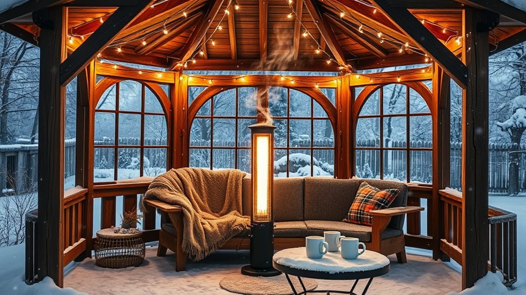 winter gazebo temperature management