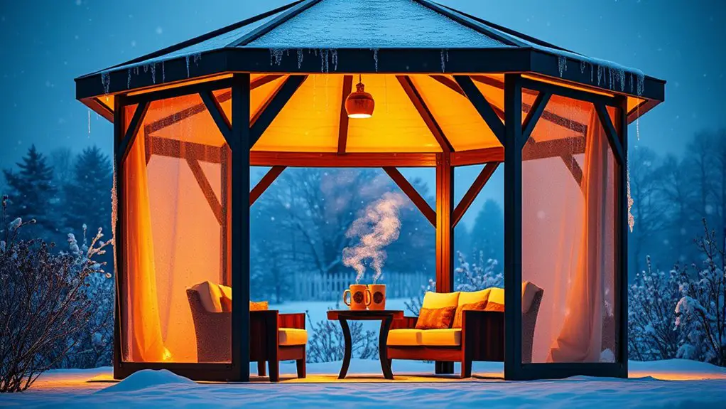 winter gazebo thermal panels