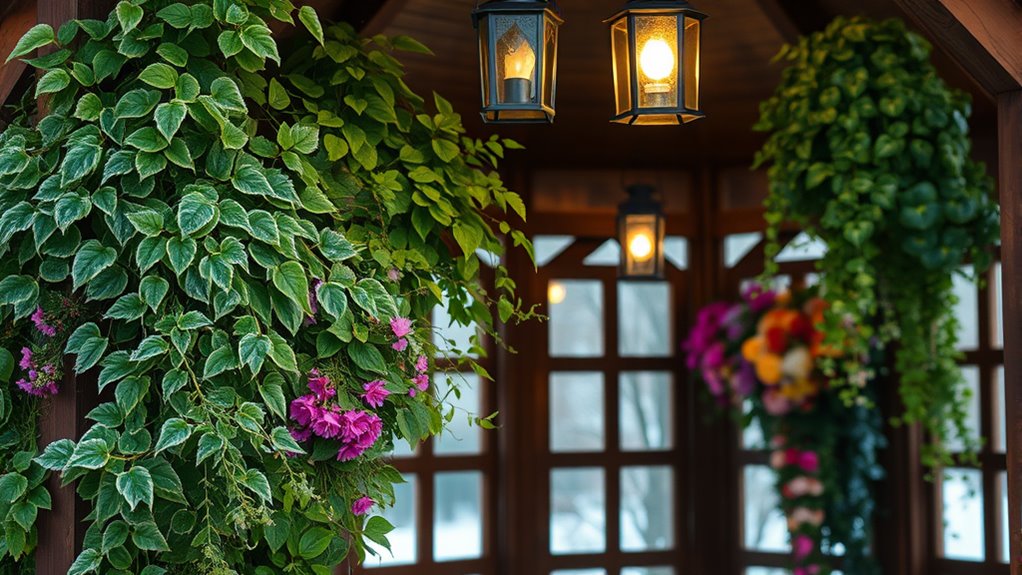 winter gazebo vertical garden