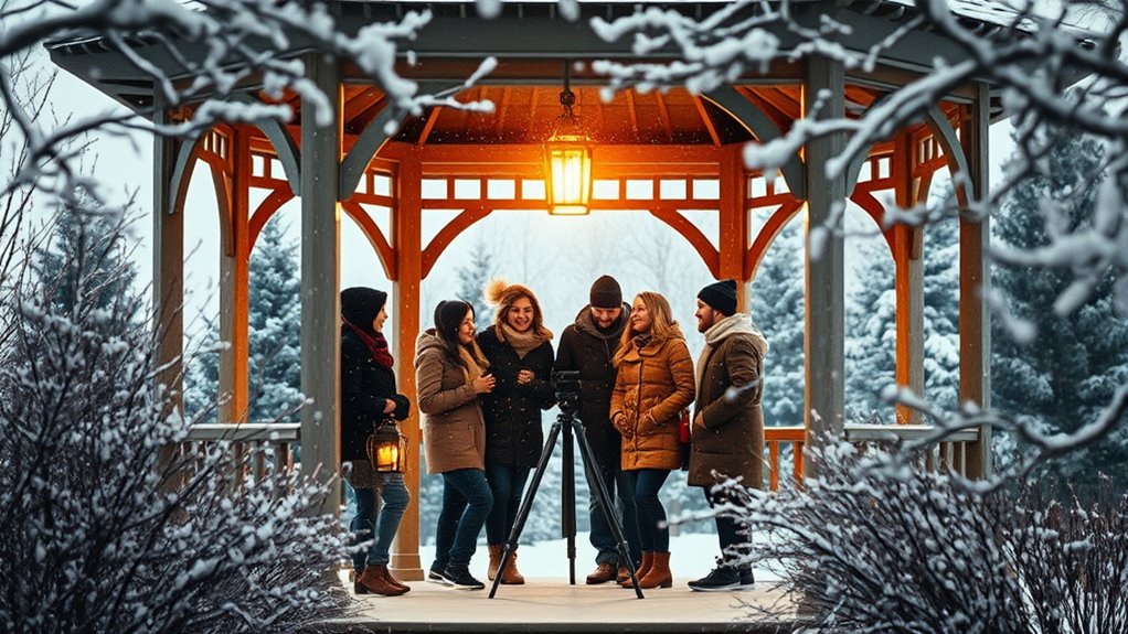 winter gazebo video production
