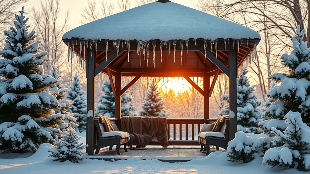 winter gazebo video space
