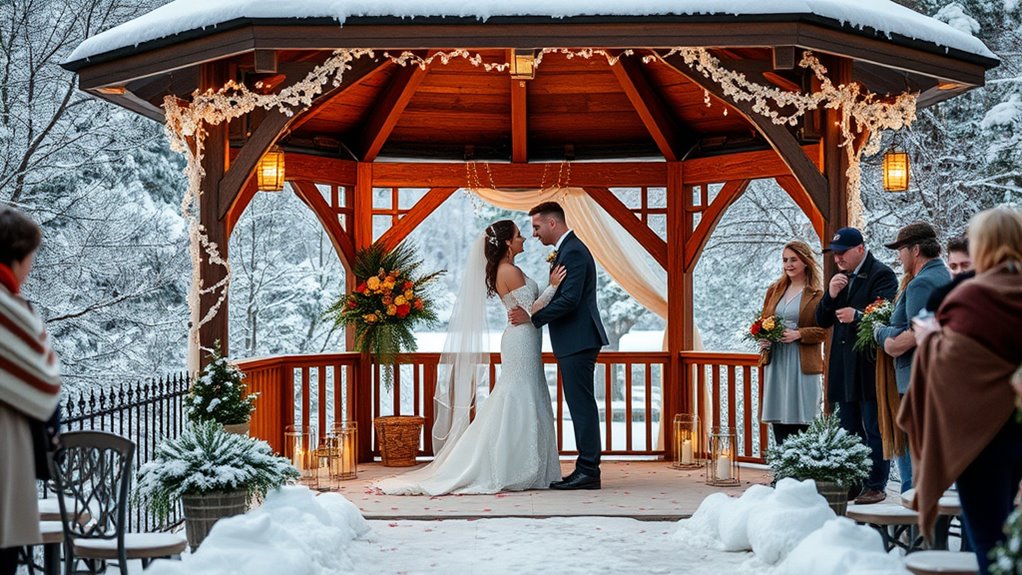 winter gazebo wedding plans