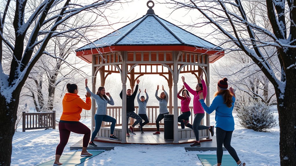 winter gazebo workout ideas