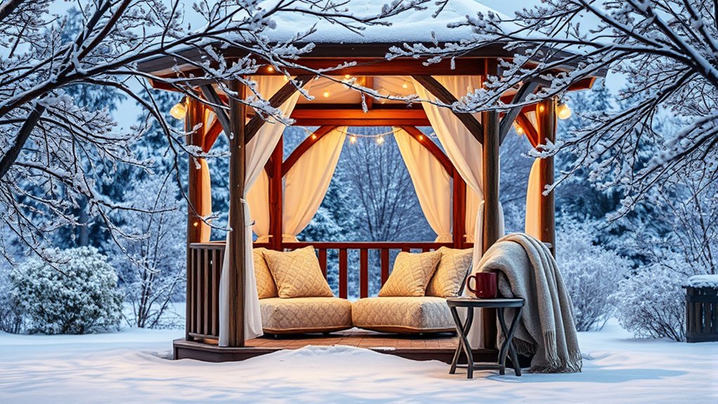winter guest room gazebo
