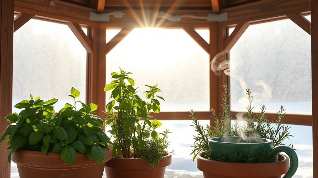 winter herb gardening indoors