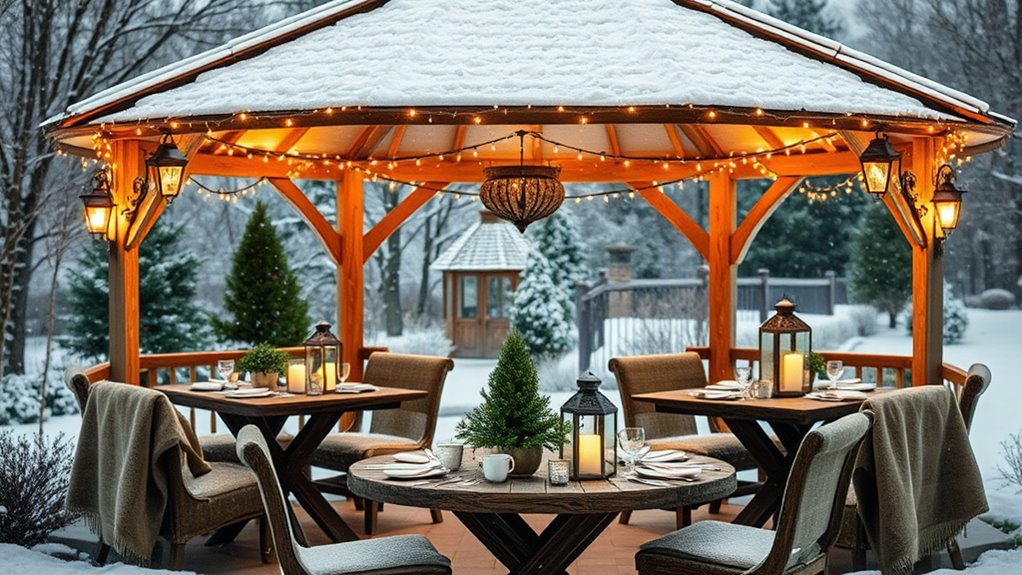 winter hospitality using gazebo