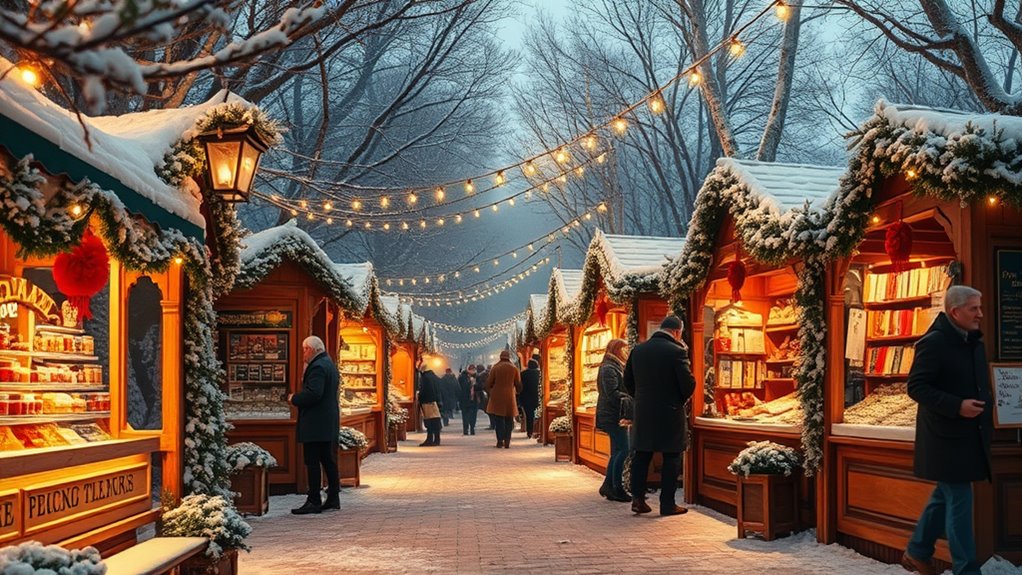 winter market gazebo setup