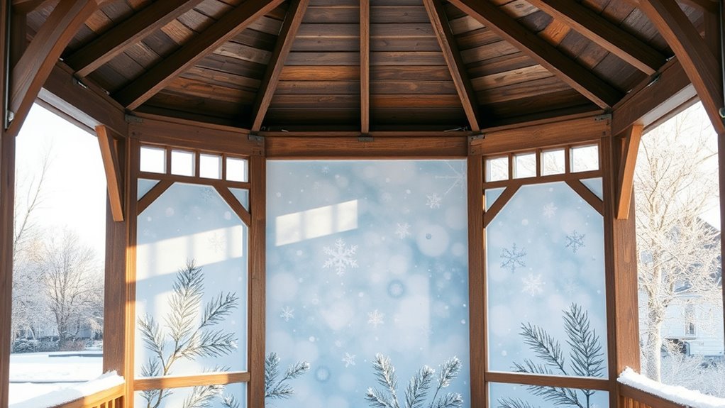 winter mural for gazebo