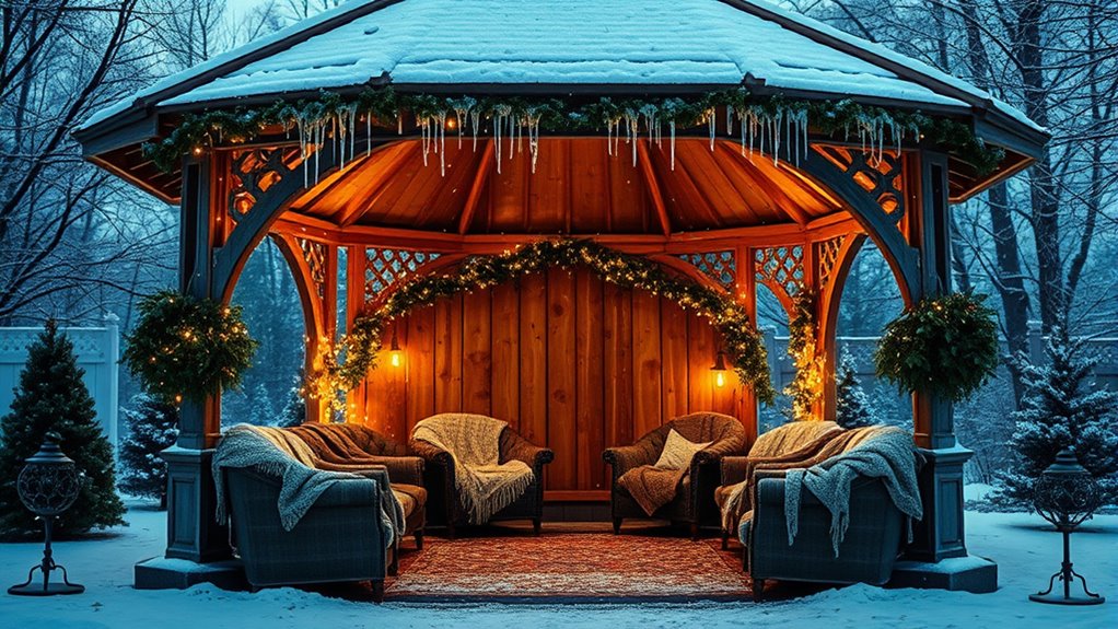 winter music gazebo transformation
