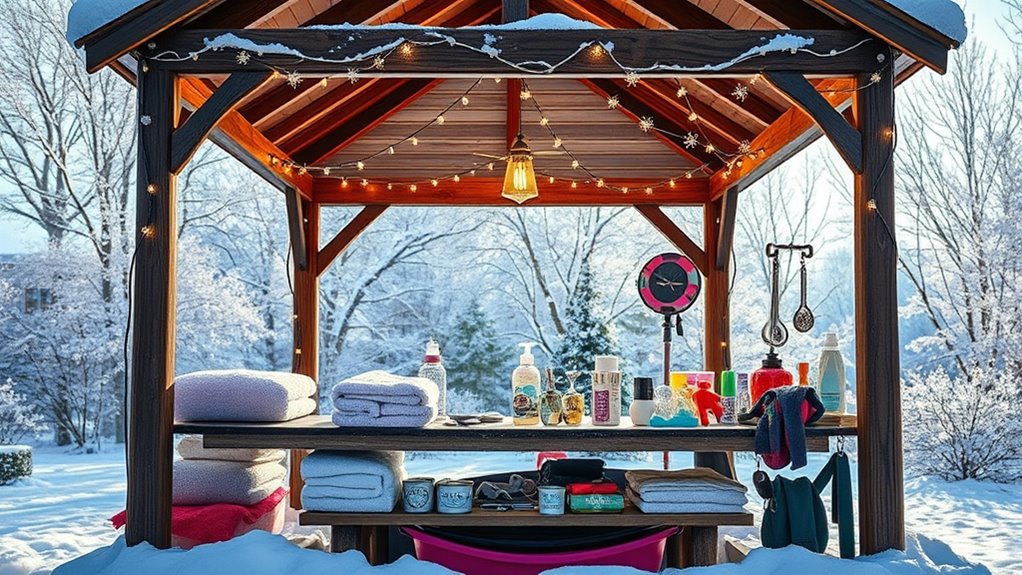 winter pet grooming station