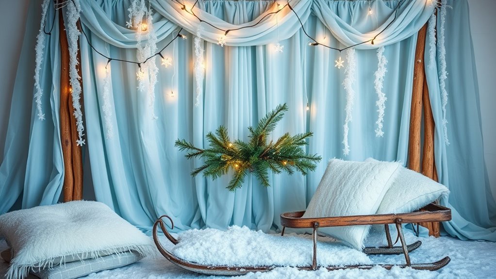 winter photoshoot backdrop ideas