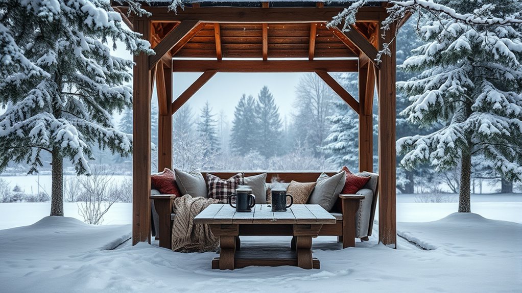 winter social gathering space