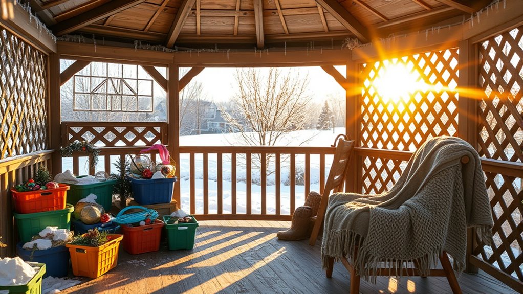 winter storage in gazebo