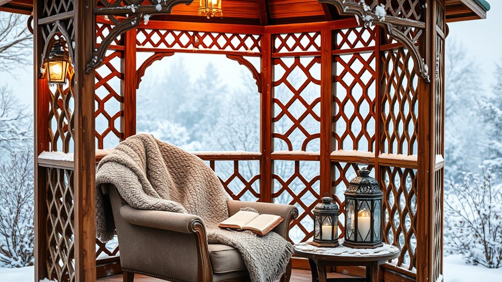 winter study room gazebo