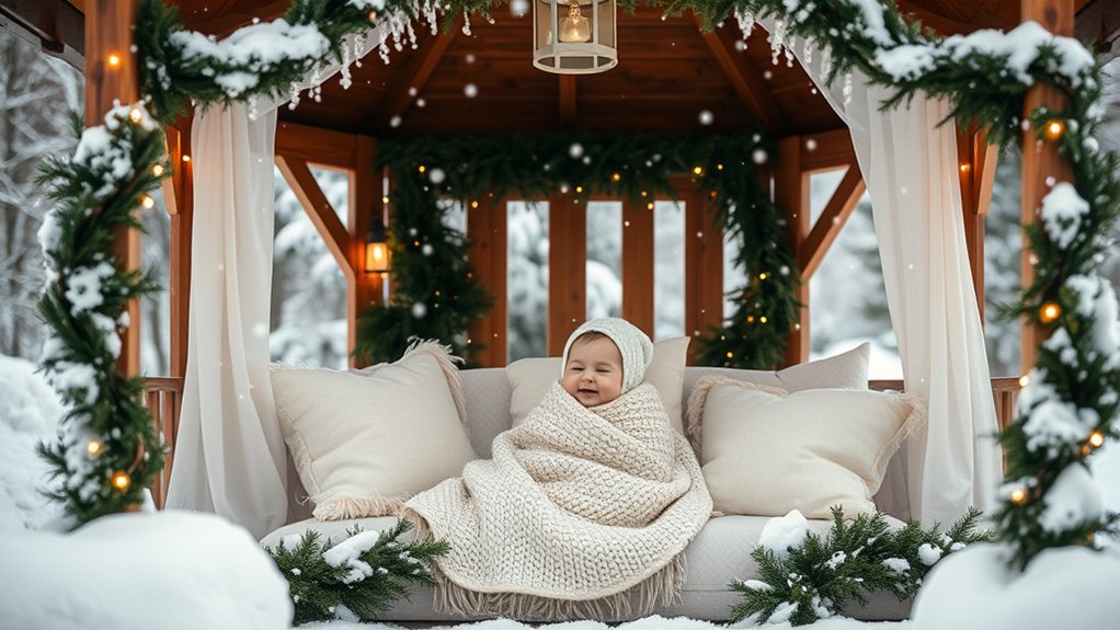 winter themed baby photography