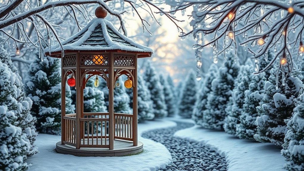 winter themed fairy gazebo