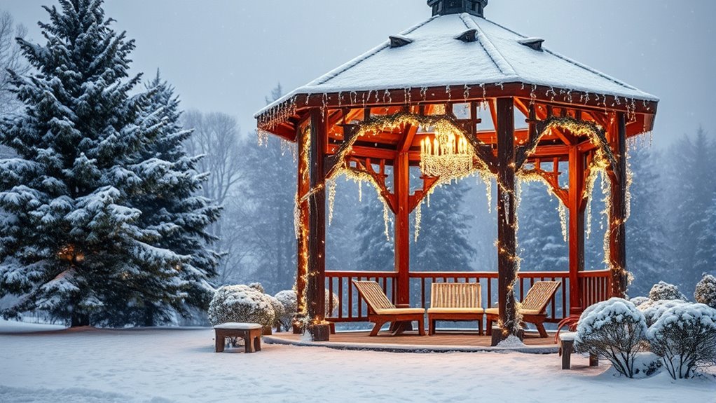 winter themed gazebo decorations