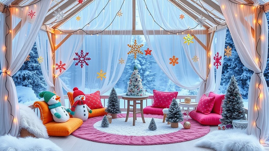 winter themed kids gazebo decorations