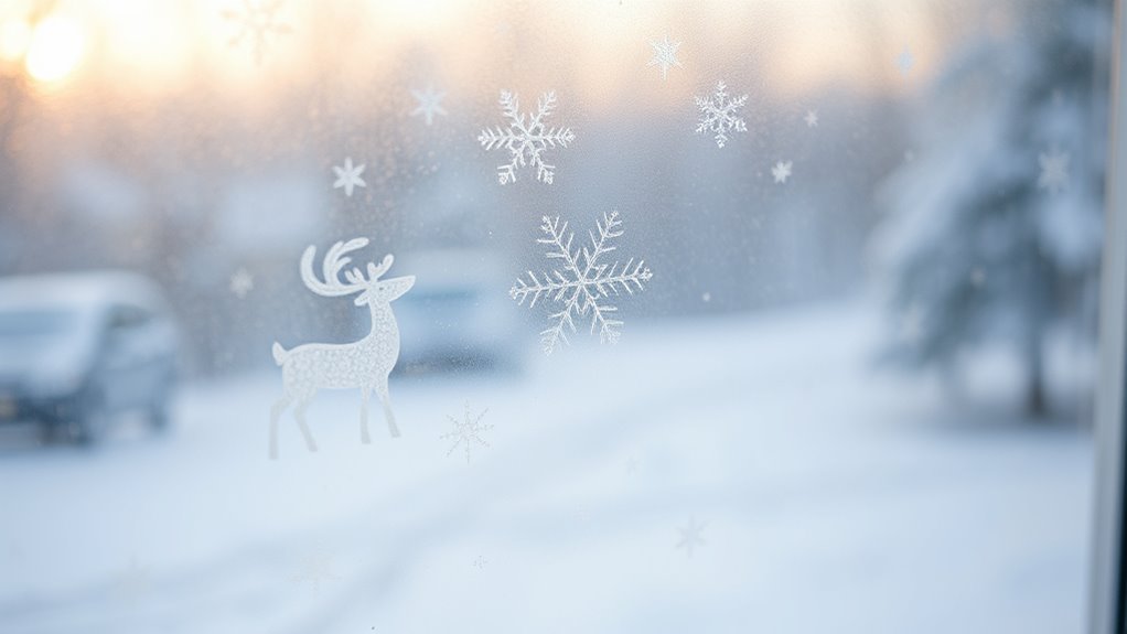 winter themed window decorations