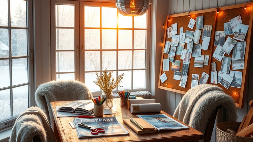 winter vision board station