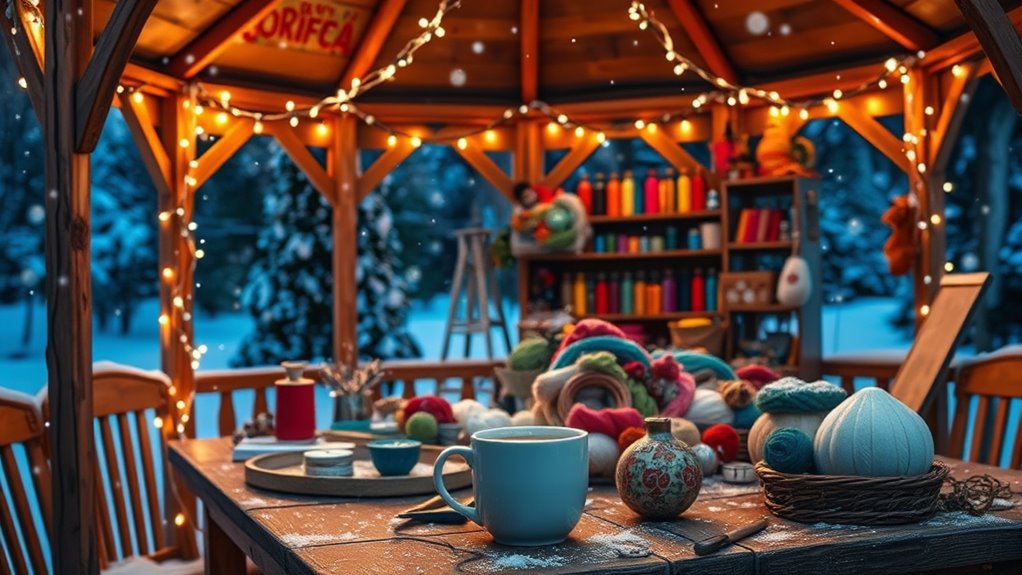 winter workshop in gazebo