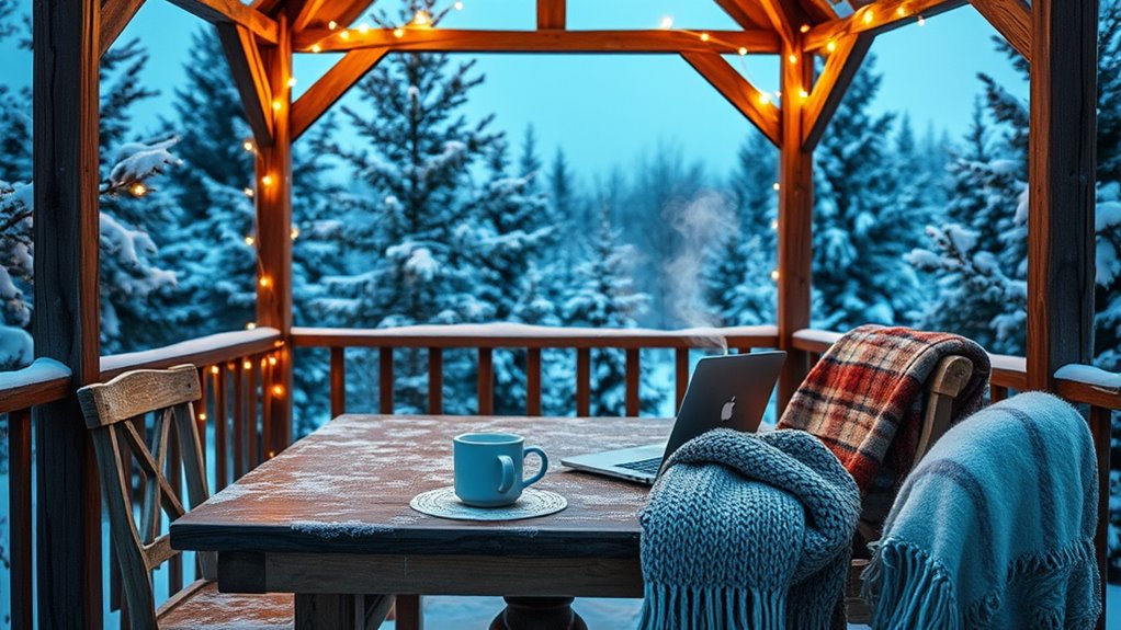 winter workstation gazebo design
