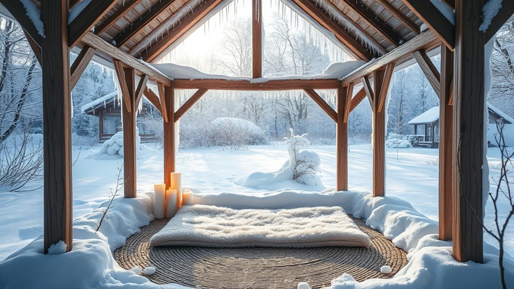 winter yoga gazebo concepts