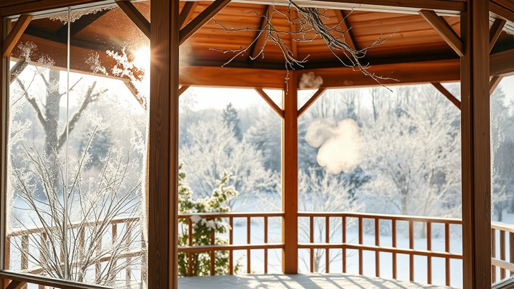 winterized gazebo with glass